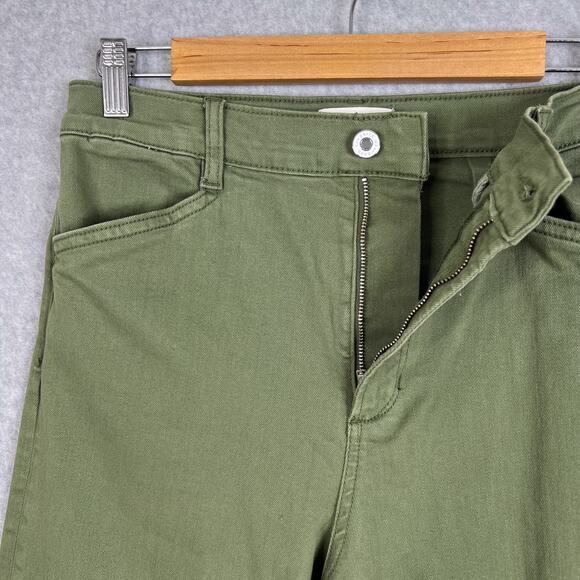 Favorite Daughter Green The Mischa Raw Hem Super High Waist Wide Leg Jean Sz 28 - Picture 4 of 12